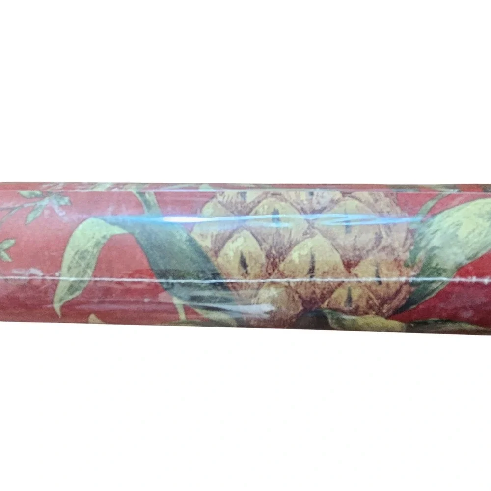 SA Maxwell Co Pineapple Wallpaper Red Solid Vinyl Wallcovering 7411-207 New Roll